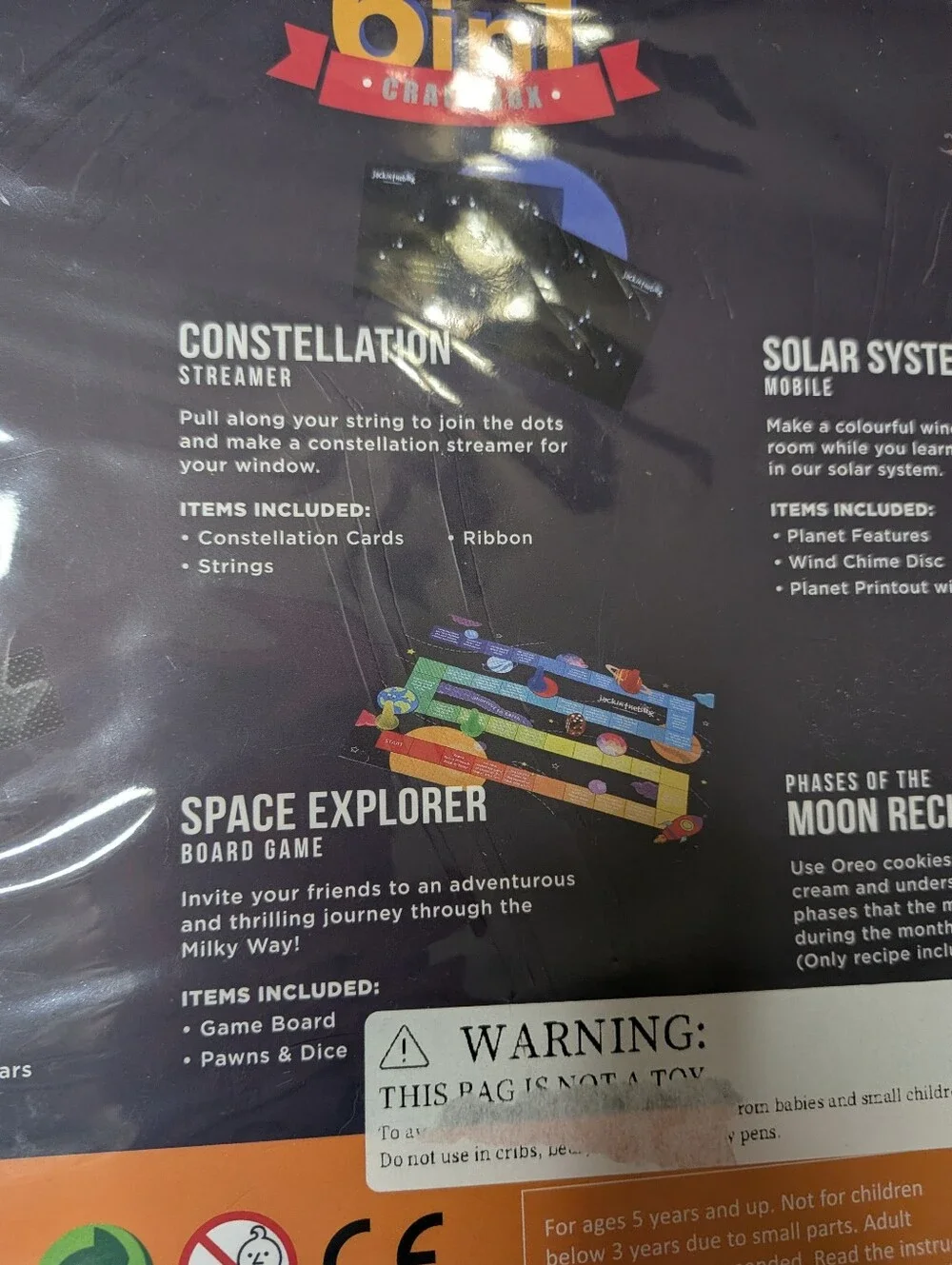 Space Explorer CRAFT KIT - Jack in The Box 6-in-1 New‎ Sealed Game DIY